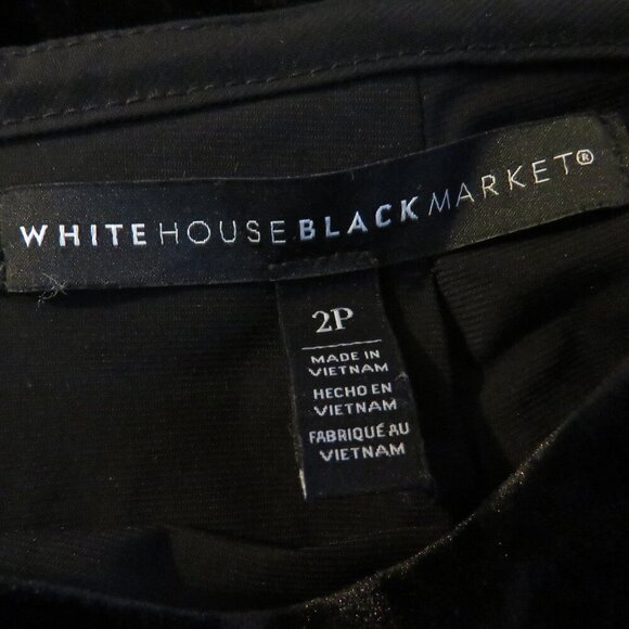 WHITE HOUSE BLACK MARKET Velvet Pencil Skirt Academia Officecore Y2K US 2 Petite - Picture 12 of 12